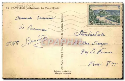 Honfleur (Calvados) - El Viejo Muelle — Éditions Gaby, n°14 — Reverso