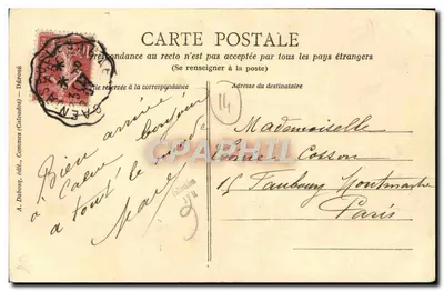 Młoda kobieta z Honfleur — Koniec XVIII wieku — D. Louveau, Honfleur — Rewers