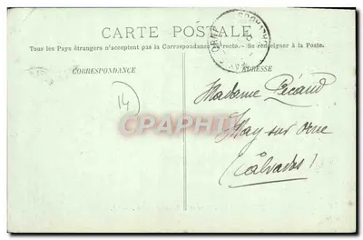 Honfleur — Hotel Cheval Blanc i statek z Havre — LL. — Rewers