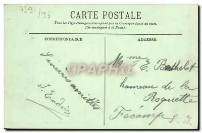 Honfleur — A Côte de Grâce — LL. — n°32 — Verso