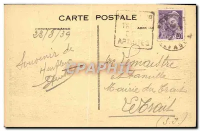 Honfleur — La Lieutenante — C. L. L'Hourd — Rewers