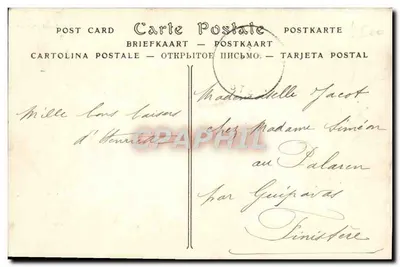 Honfleur — Widok portu z kościołem i sklepami — wydawca JND, nr 112 — Rewers
