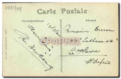 Honfleur — Stare domy, ulica Varin — ND. Fot. — Rewers