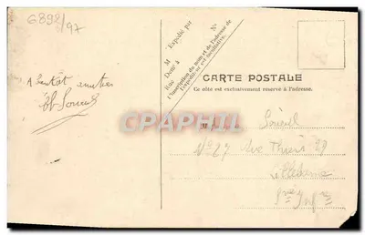 Honfleur — Vista geral, tirada do Mont Joli — V.P. Paris No.15 — Verso