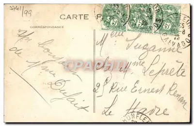 HONFLEUR — Capela de Nossa Senhora da Graça — G. F., Le Havre — Verso