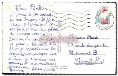 Houlgate — widok panoramiczny z falami, plażą, kasynem i Wielkim Hotel — wydawca Artaud Paris et Fils — Rewers