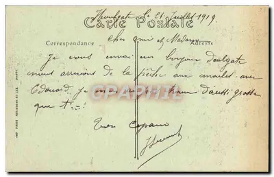 Houlgate — El Jardín del Grand-Hôtel y la Rue des Aulnes — ND. Fot. — Reverso