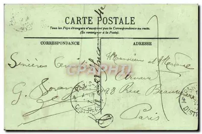 Trouville — De Kade Tostain en de Viswinkel — LL. n°174 — Achterkant