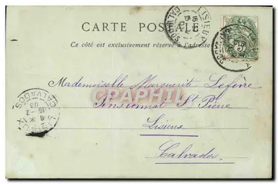 TROUVILLE-sur-MER — A Rua de Paris — Livraria-Papelaria A GREXTE — LISIEUX — Verso