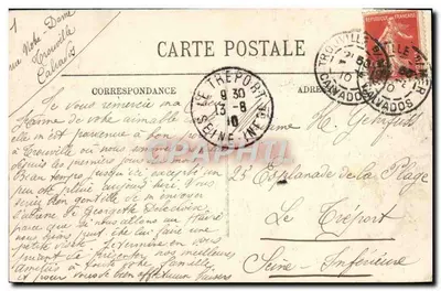 Trouville — La Rue de Paris — LL. — Marcelle Gamache — Verso