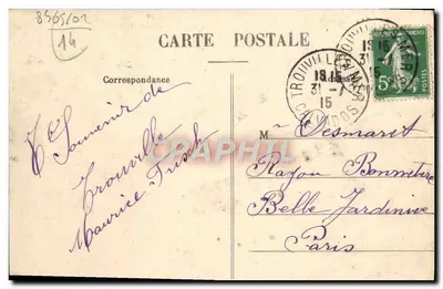 TROUVILLE-sur-MER — Ansicht vom Boulevard Hautpoul — unbekannter Verlag, Nr. 29 — Rückseite