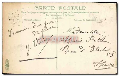 Trouville-la-Grève — Vista del molo e del porto — Ladetée, n°1605 — Verso