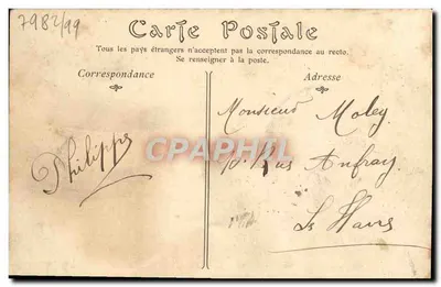 TROUVILLE SUR-MER — Kleine Miesmuschel- und Krebsfischer — N.D. Plou — Rückseite