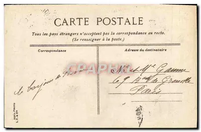 Trouville — L'église Notre-Dame de Bon-Secours — éditeur L.V. & Cie, n°99 — Verso