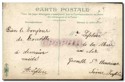 Chiesa di San Pietro di Brouville — vista della piazza — editore Bon Secours — Verso