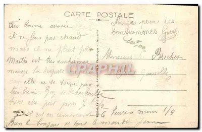 TROUVILLE, a Rainha das Praias — Igreja de Nossa Senhora das Vitórias — Editor: La Crapouille, Deauville — Verso