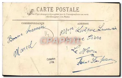 Trouville — L'Hôtel de Paris — La Cour — éditeur L.L. n°153 — Verso