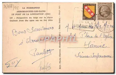 Arromanches-les-Bains — Port Zwycięstwa (1944) — Wyd. Photo Chevrot, Hondeval (Calv.) — Rewers