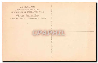 Arromanches-les-Bains — Port Zwycięstwa (1944) — Fotografia Chevrot, Hondfont (Serie 133) — Rewers