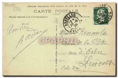 Asnelles-sur-Mer — La Digue y la Plage a marea alta — G. Armand, editor — Reverso