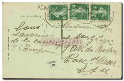 Asnelles (Calvados) — A Dique de Mar e as Villas — ND. Prov. — Verso