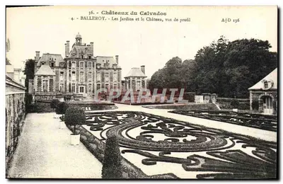 BalleroY - Os Jardins e o Castelo, vistos de frente — Castelos do Calvados, série 36, n°4, editor A. Dubesq