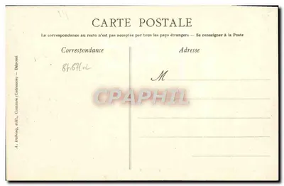 Castelo de Balleroy - Primeiro Salão — Castelos do Calvados, n° 10, editor A. Duboq, número de série A.D. 142 — Verso
