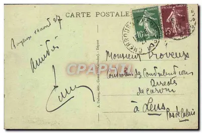 Bayeux - La Catedral tomada del antiguo Obispado — A. Dabosy, editor (Calvados), n°8 — Reverso