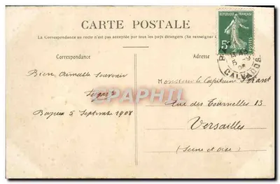 Bayeux — Ensemble van de Kathedraal, uitzicht vanaf het Bisdom — Cell. F. D. — Achterkant