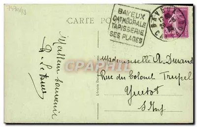 Bayeux - Katedra widziana z Mostu Trzech Latarni - Gail, R.D. — Rewers