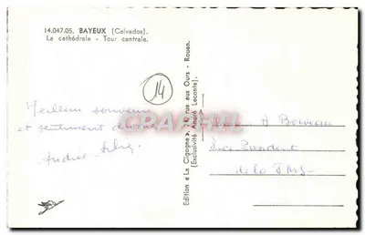 Bayeux — Katedra — Środkowa wieża — Wydawnictwo Cigogne — Rewers