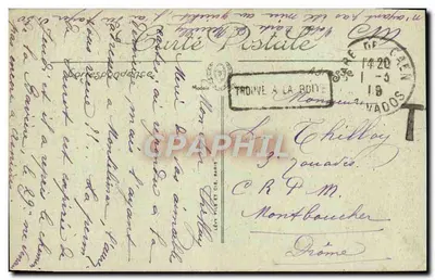 Bayeux — Katedra — widok z mostu — Léon Cuthbert — Rewers