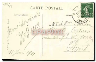 Bayeux — Algemene uitzicht genomen vanaf de zandkarrière — A+D-53 — uitgever A. Lubosq — Achterkant