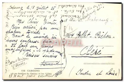 Cabourg — Les Jardins du Casino et les Villas — P. Strabourg — Rewers