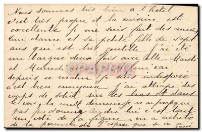 Cabourg — A Praia e a Digue — editor anônimo, n° 74 — Verso