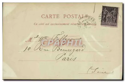 Cabourg — Plaża — ND Phot, 2.7.1901 — WILLE ROSE, Éloïre de Dijon — Rewers