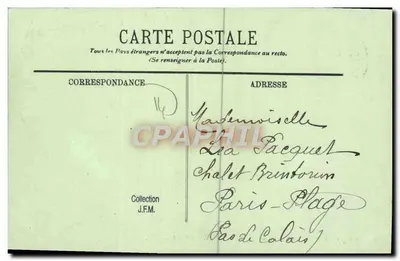 Cabourg — Plaża — Widok w kierunku Wielkiego Hotelu — LL. — Rewers