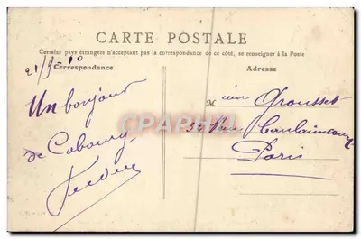 Cabourg (Calvados) — O Grande Hotel, fachada na Praia — B.F. Paris n°24 — Verso