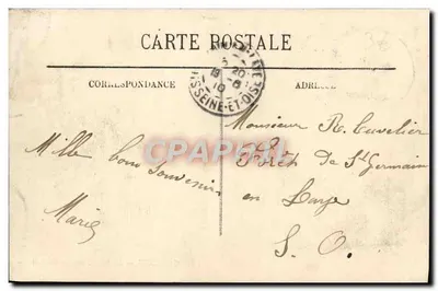 Cabourg — A Digue, vista para Houlgate — editor anônimo, n° 68 — Verso