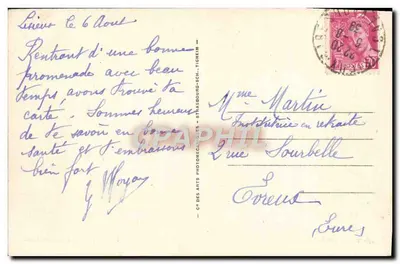 Cabourg — Plaża przy涨潮 — Cie des Arts Photomécaniques, Strasbourg-Sch. Tighem, n°199 — Rewers