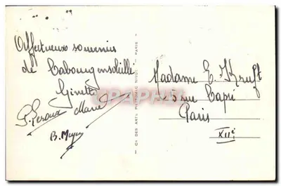 Cabourg — Os Jardins e o Casino — editor B. Muy — Verso