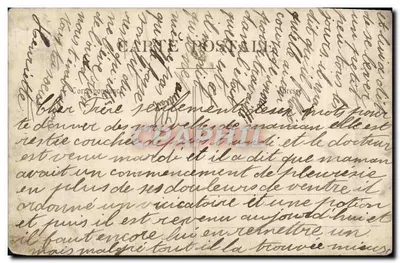 Bilhete postal antigo Cagny Coin du Parc Vaches — Verso