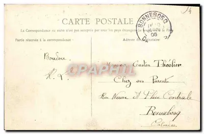 As margens do Orne — O Ponte du Vey perto de CLECY (Calvados) — L. D. — Verso