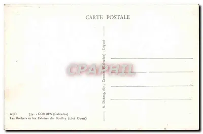 Os Rochos e as Falésias do Bouffay — Commes (Calvados) — A. Dubosq, editor — Verso