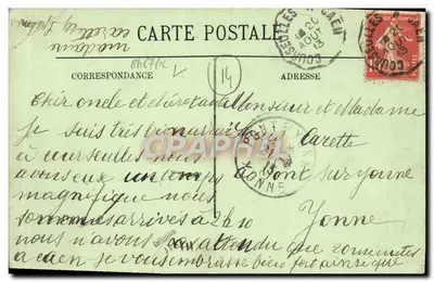COURSEULLES — As Cabines e a Praia — LL. — Verso