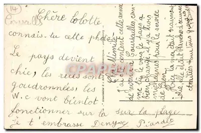 COURSEULLES - Port — widok portu z łodziami i nabrzeżem — wydawca A. Ancienne d'Art et d'Écographie, n°8 — Rewers
