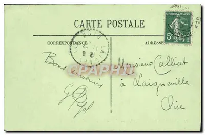 Okręgi Trouville — Kościół w Criquebœuf — LL. — Rewers
