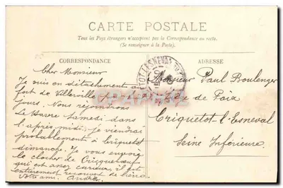 Arredores de Trouville — Igreja de Cricquebœuf — LL. n°109 — Verso