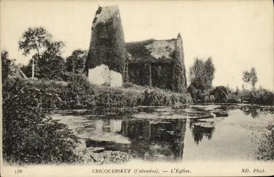 Cricquebœuf (Calvados) — A Igreja. — ND. Phot.