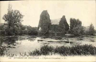 Arredores de Trouville — A Igreja de Cricquebœuf — LL.